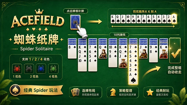 Acefield Spider 蜘蛛纸牌