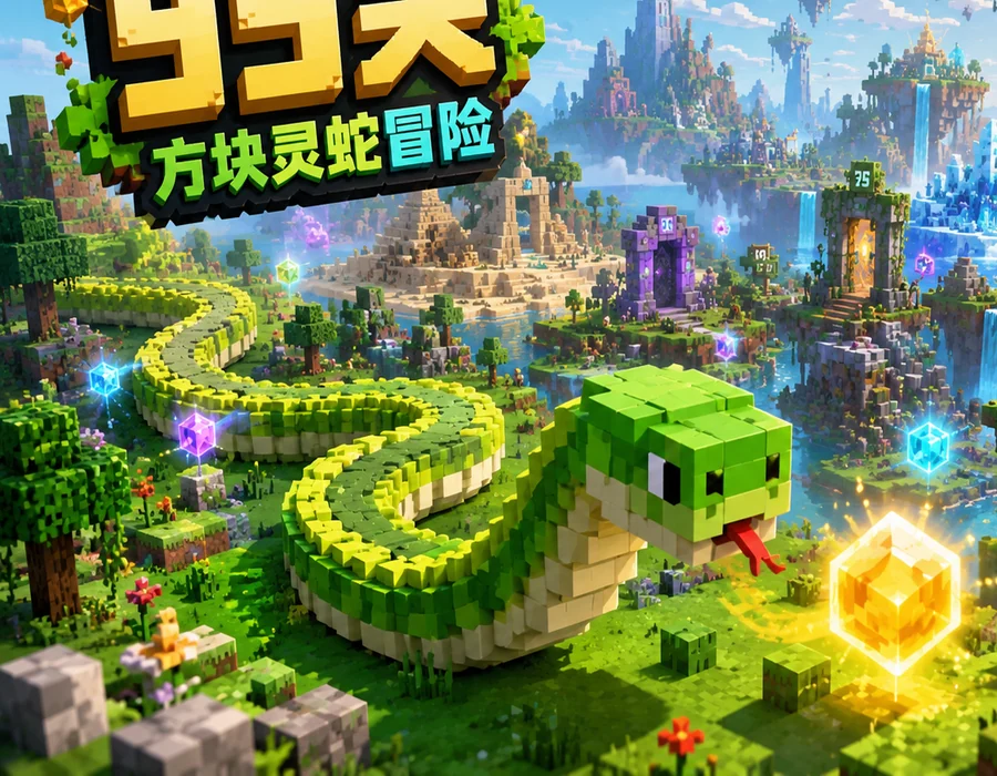 方块灵蛇冒险场景